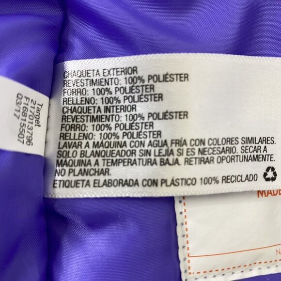 Cat & Jack Infant size 12 months Hooded Puffy Jacket Black Stars Solar System - Picture 10 of 10